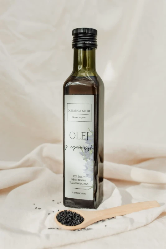 olej z czarnuszki tłoczony na zimno nierafinowany 250 ml
