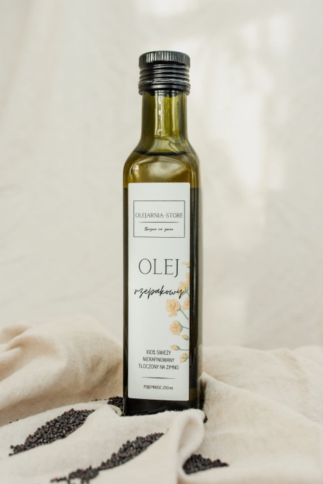 olej rzepakowy tłoczony na zimno nierafinowany 250 ml