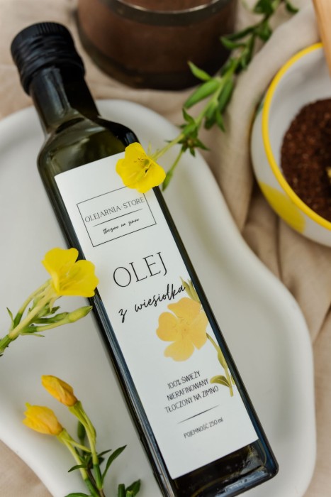 olej z wiesolka tłoczony na zimno nierafinowany 250 ml